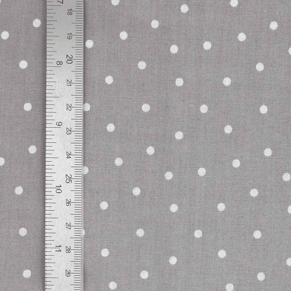 Cotton poplin fabric pea - Gray