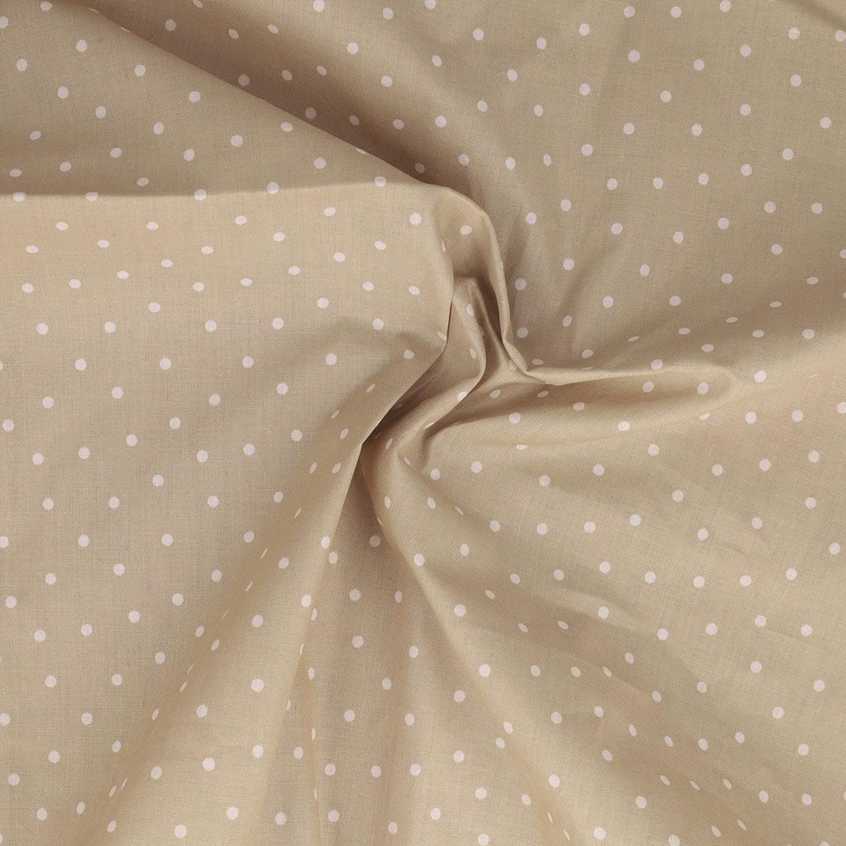 Cotton Popeline Popeline Fabric - Beige