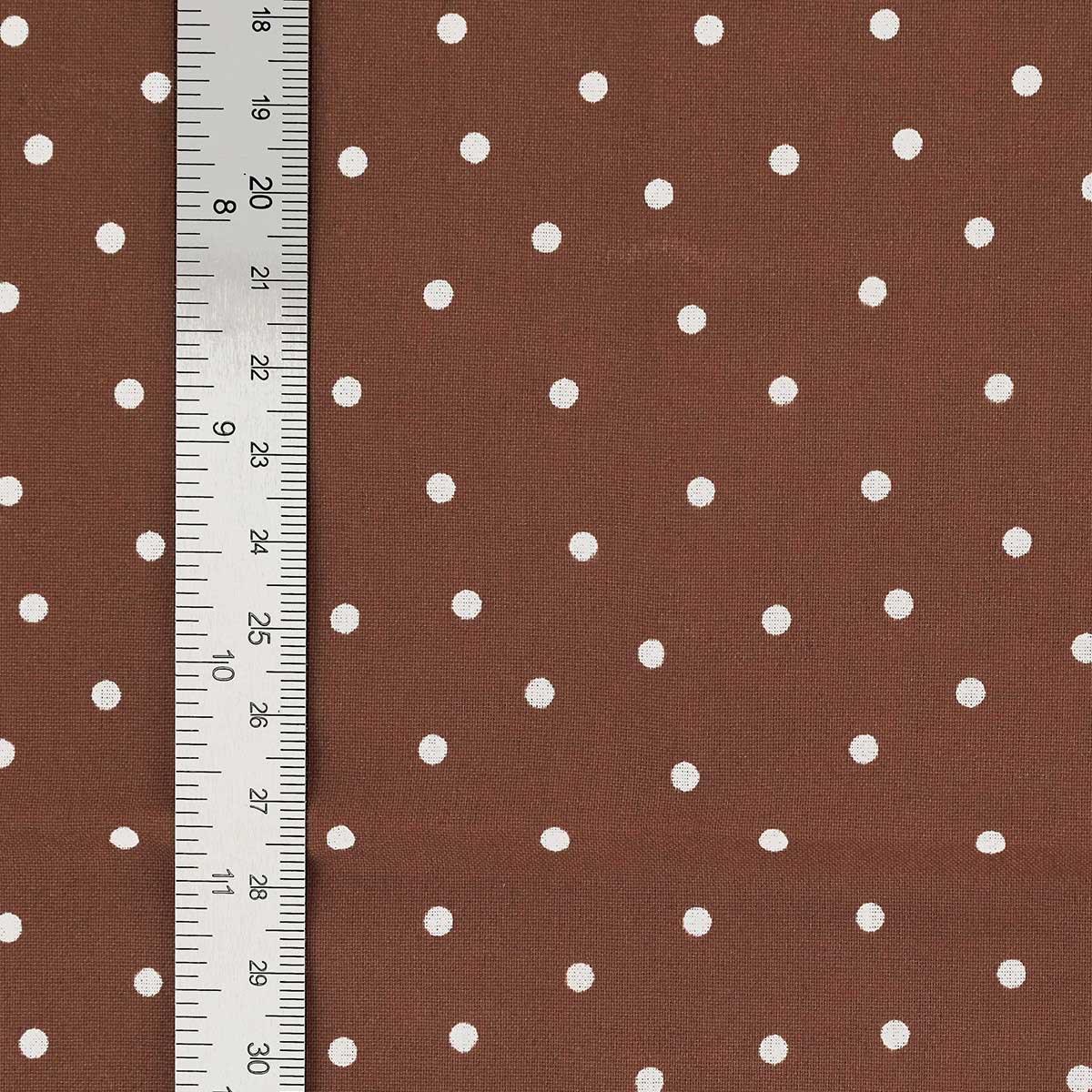 Cotton Popeline Pea fabric - Terracotta