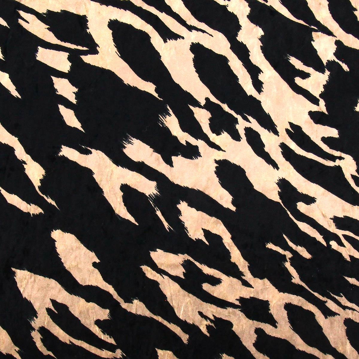 Stretch velvet fabric printed - zébre