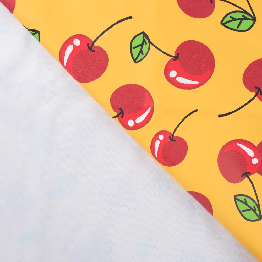 Waterproof canvas fabric for wax - cherries