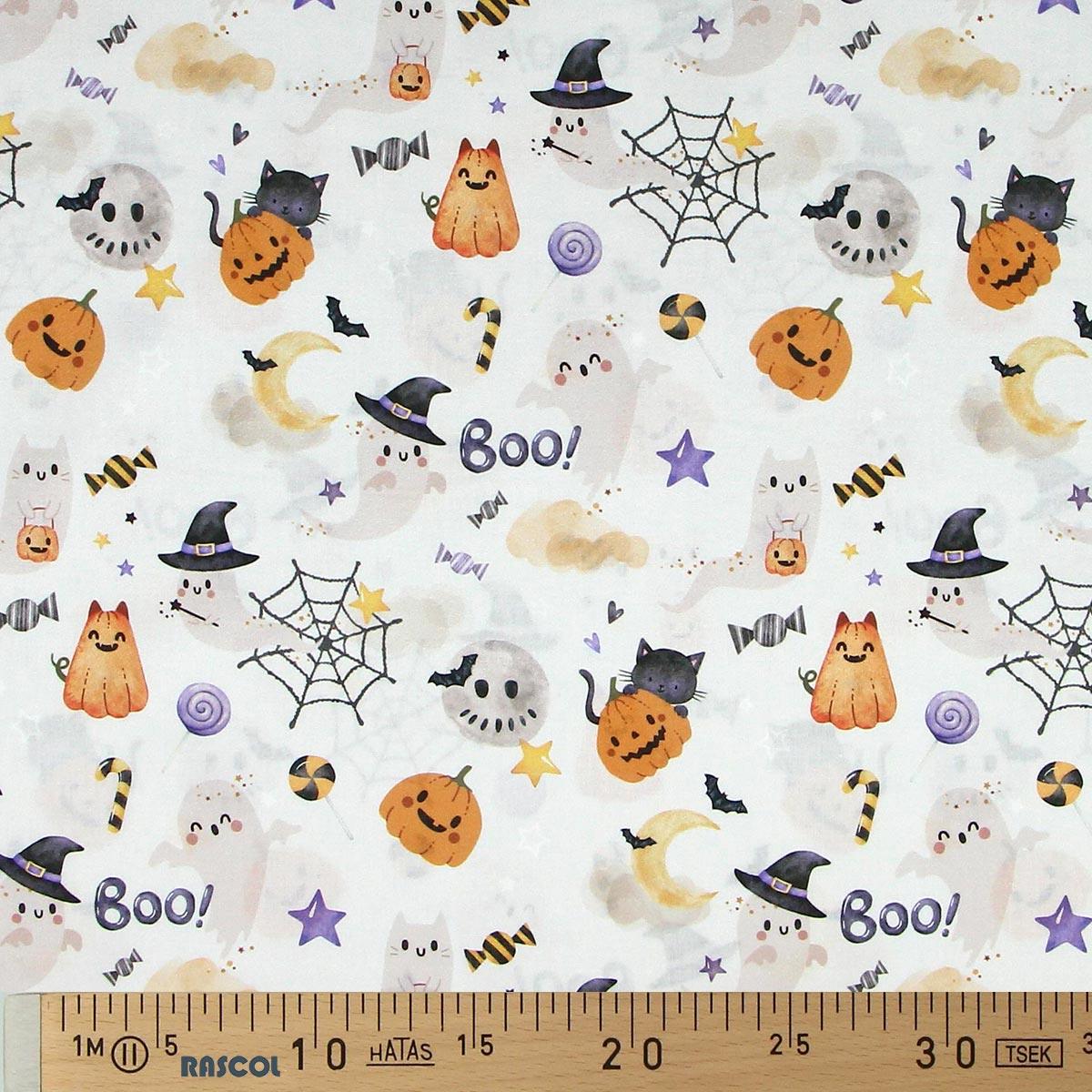 Cotton poplin fabric - Ghost