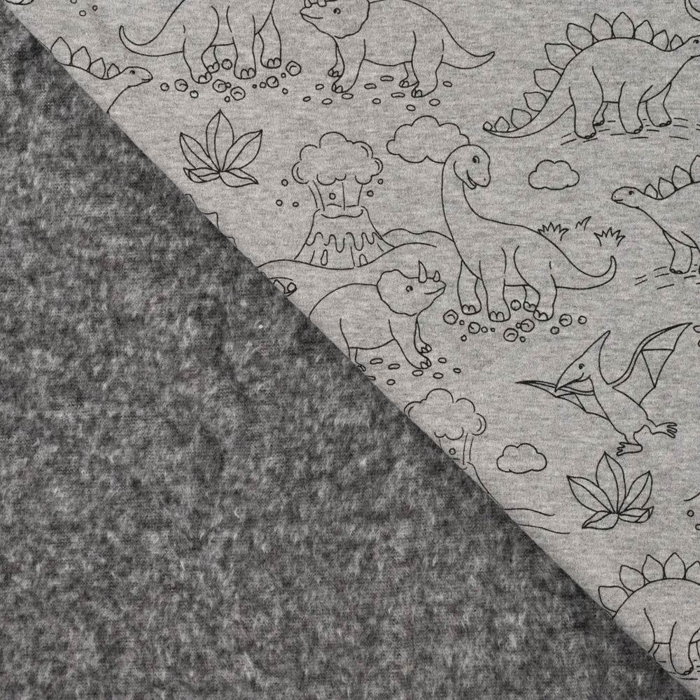 Molleton sweatshirt fabric - Dinosaurs