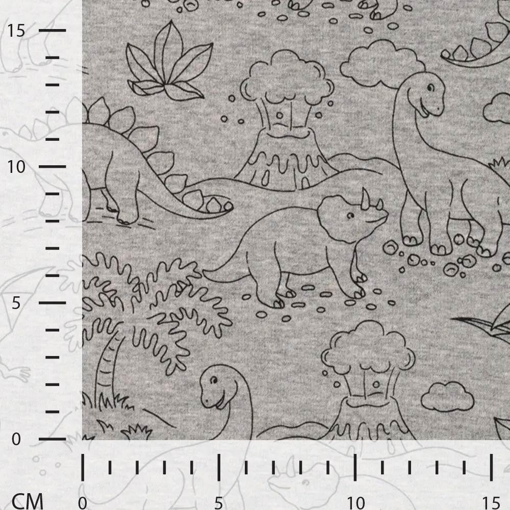 Molleton sweatshirt fabric - Dinosaurs