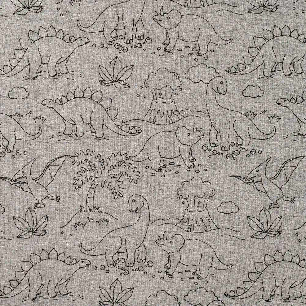 Molleton sweatshirt fabric - Dinosaurs