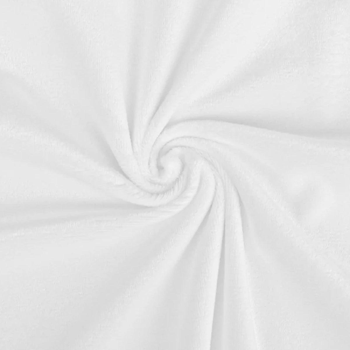 Smooth - white Minky fabric