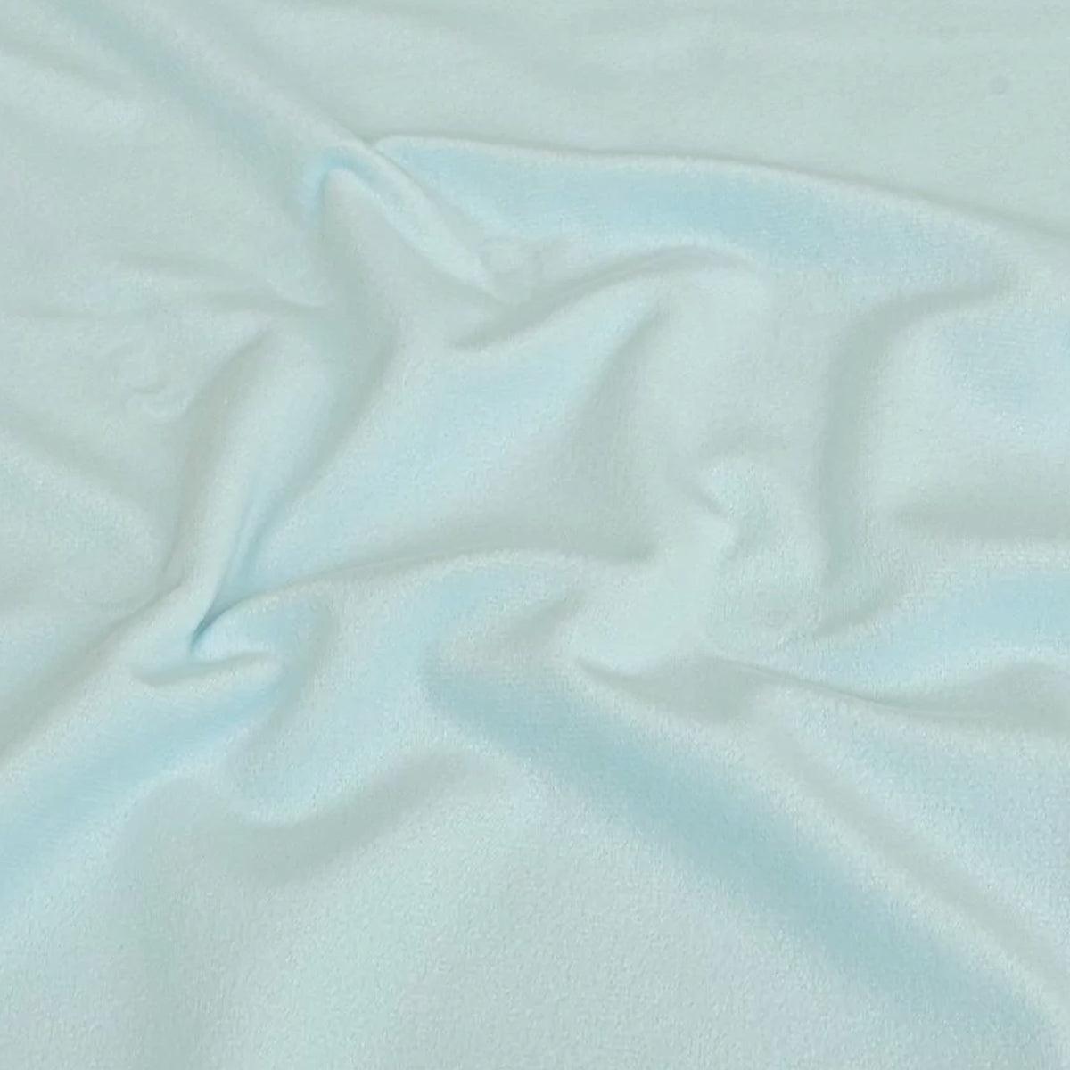 Tissu minky lisse - Bleu layette