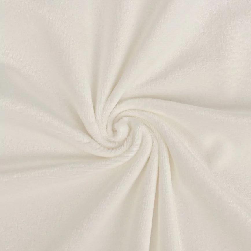 Smooth Minky fabric - ecru