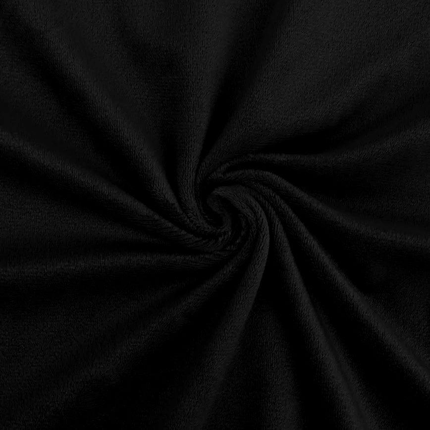 Smooth - Black Minky Fabric