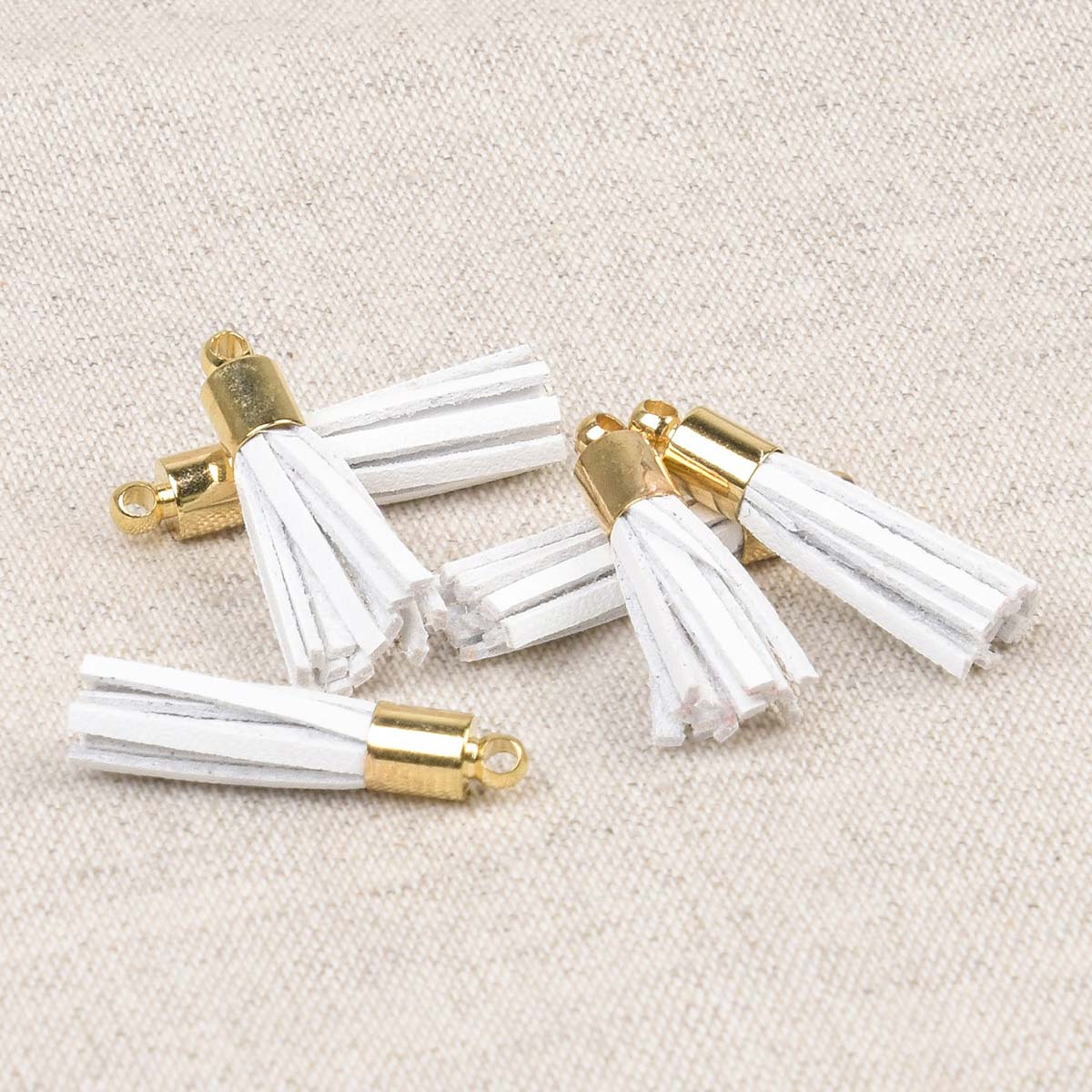 Set de 6 mini pompons - Blanc