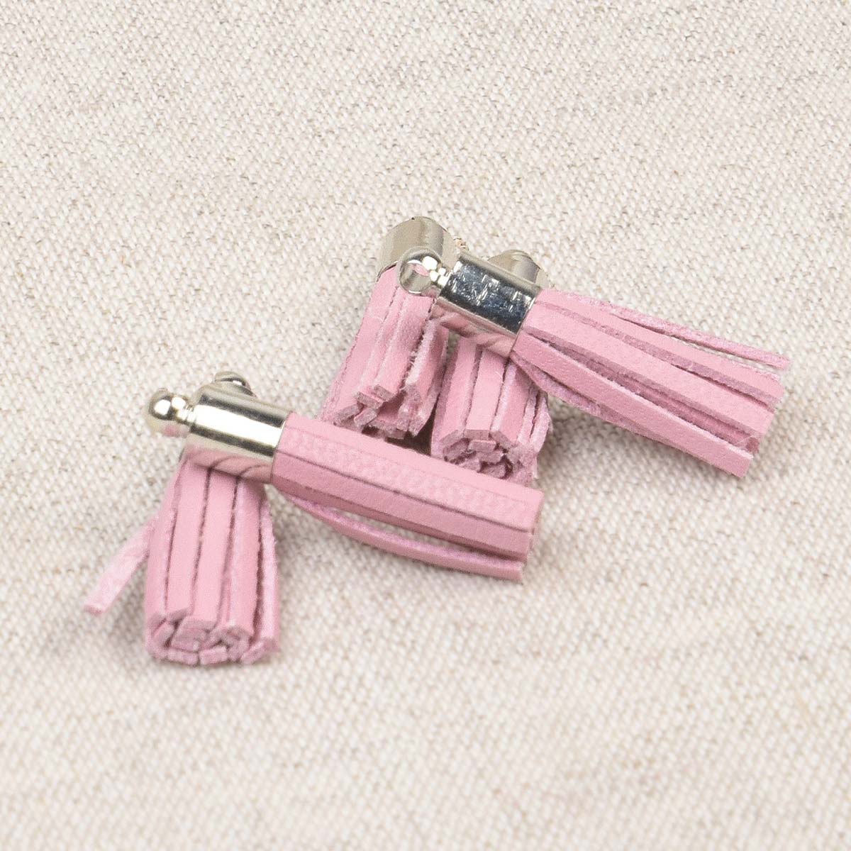 Set of 6 mini pompoms - pink