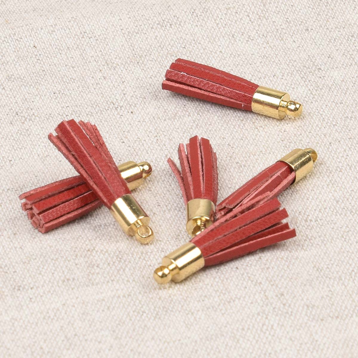 Set de 6 mini pompons - Rouge