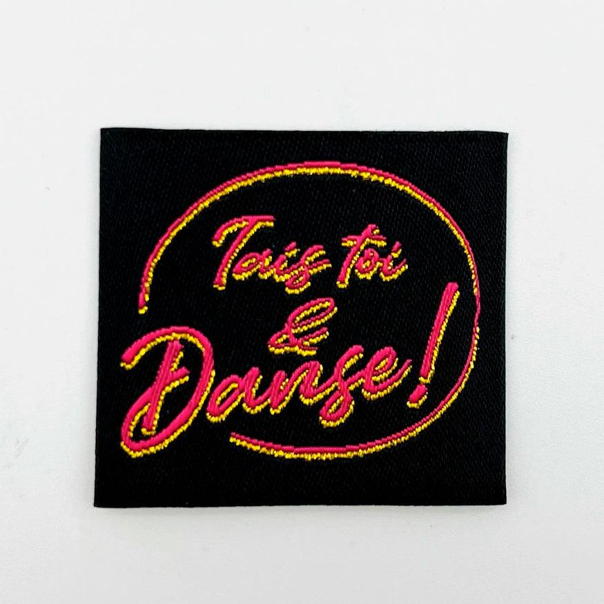 Set of 5 labels woven to sew you Shut up and dance!