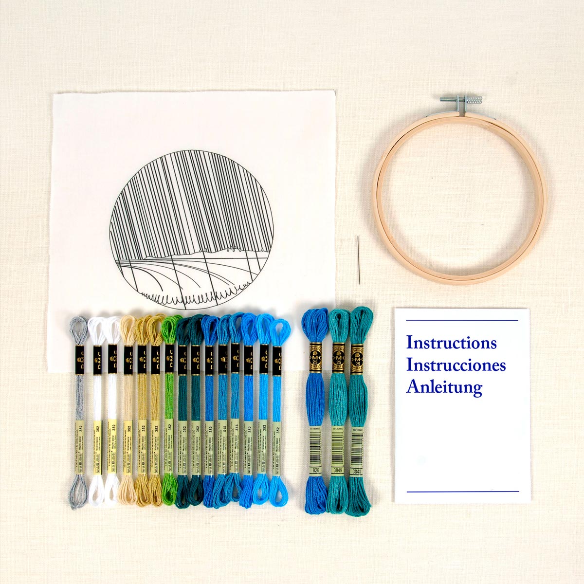 Embroidery kit - Océane rain