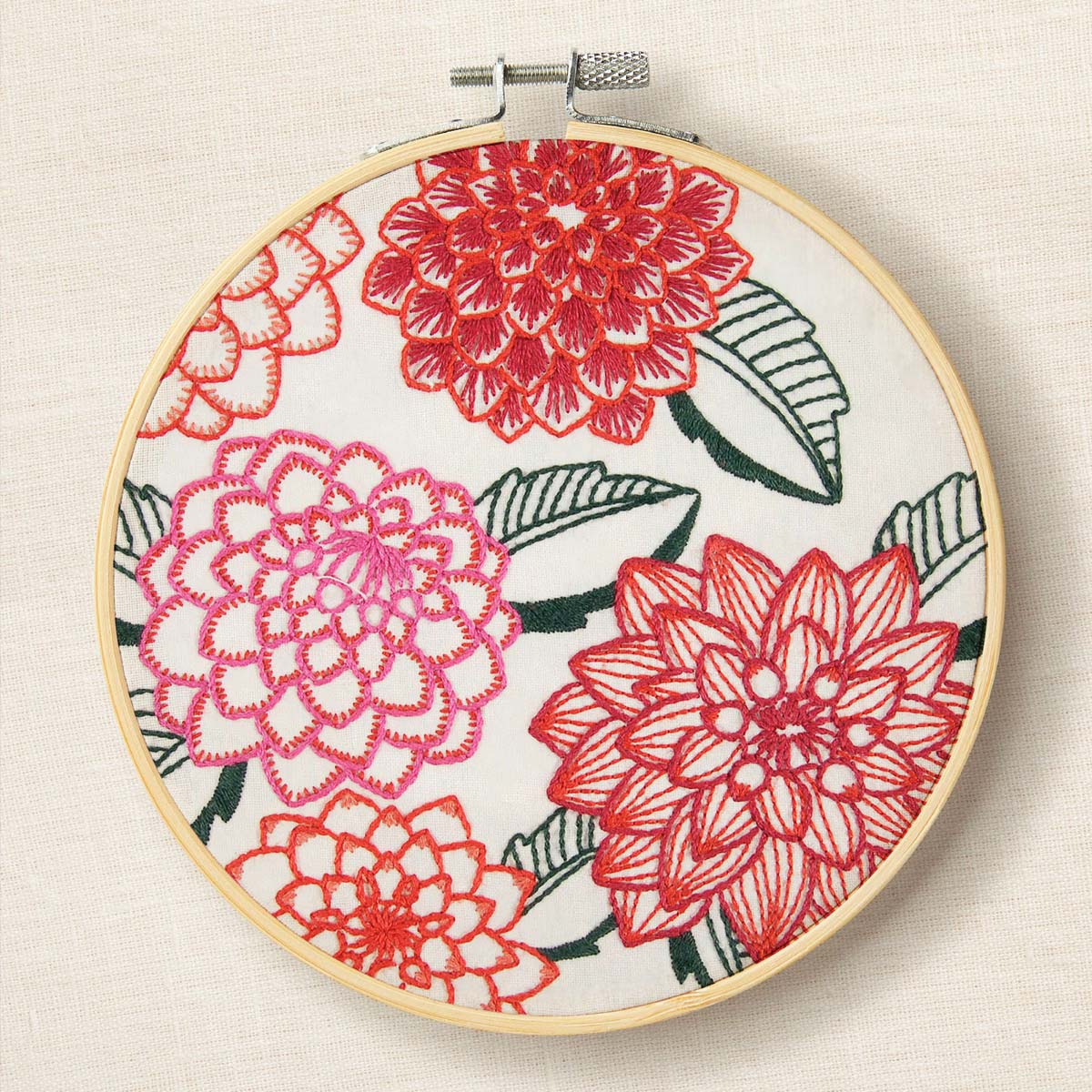 Embroidery kit - Dahlias