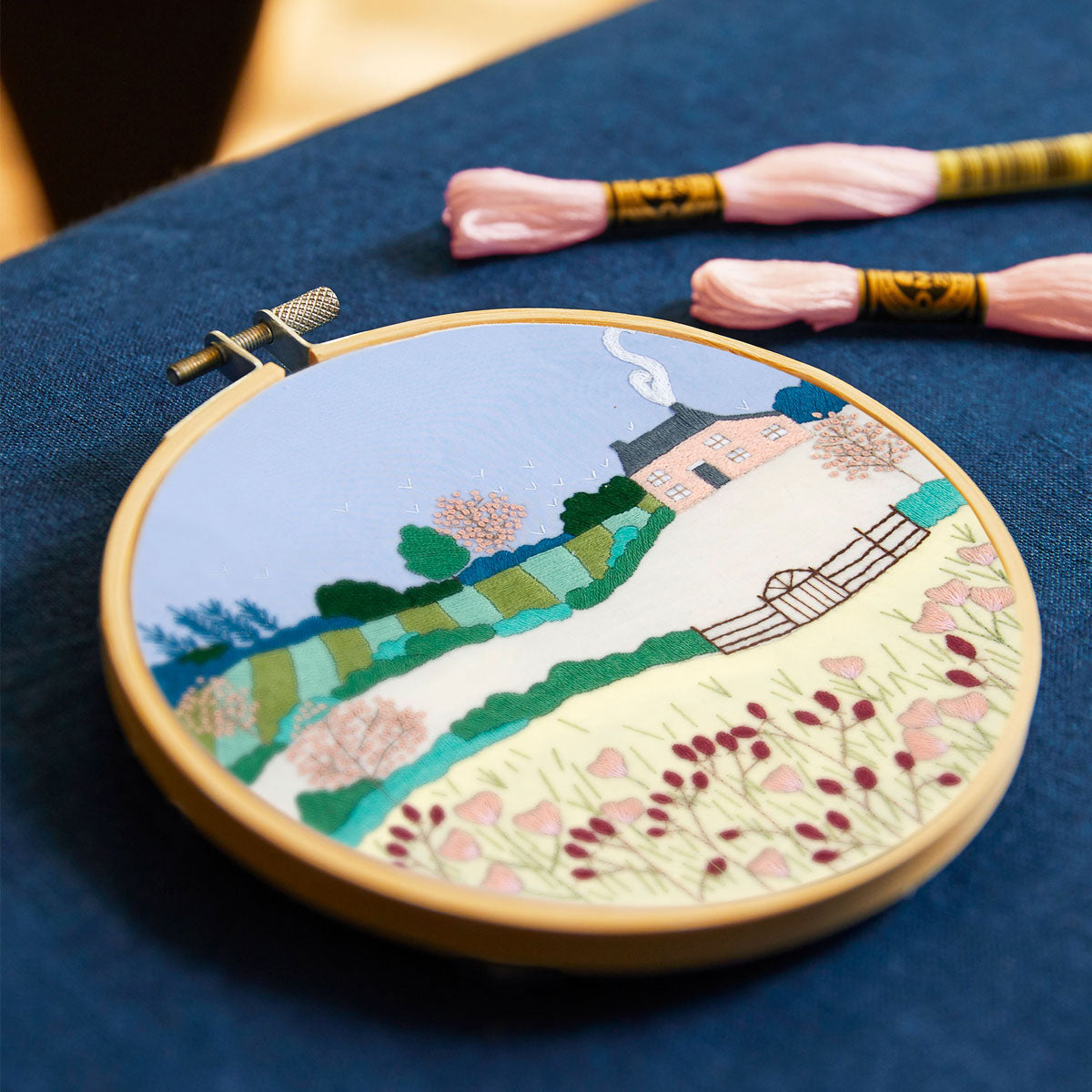 Kit embroidery - spring landscape