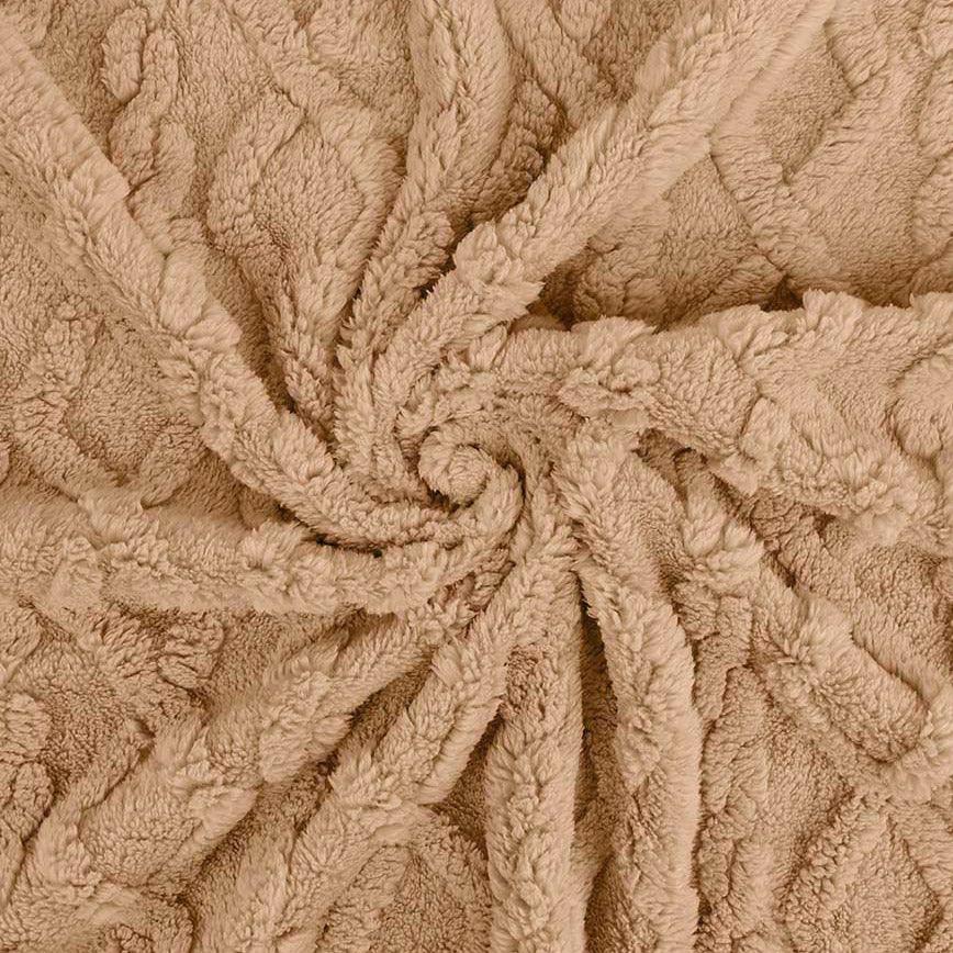 Tissu fourrure Berbère - Chamois