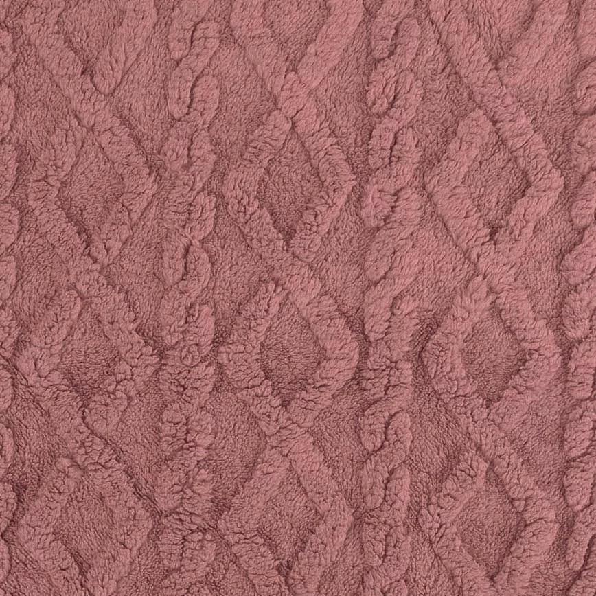 Berber furry fabric - Old pink