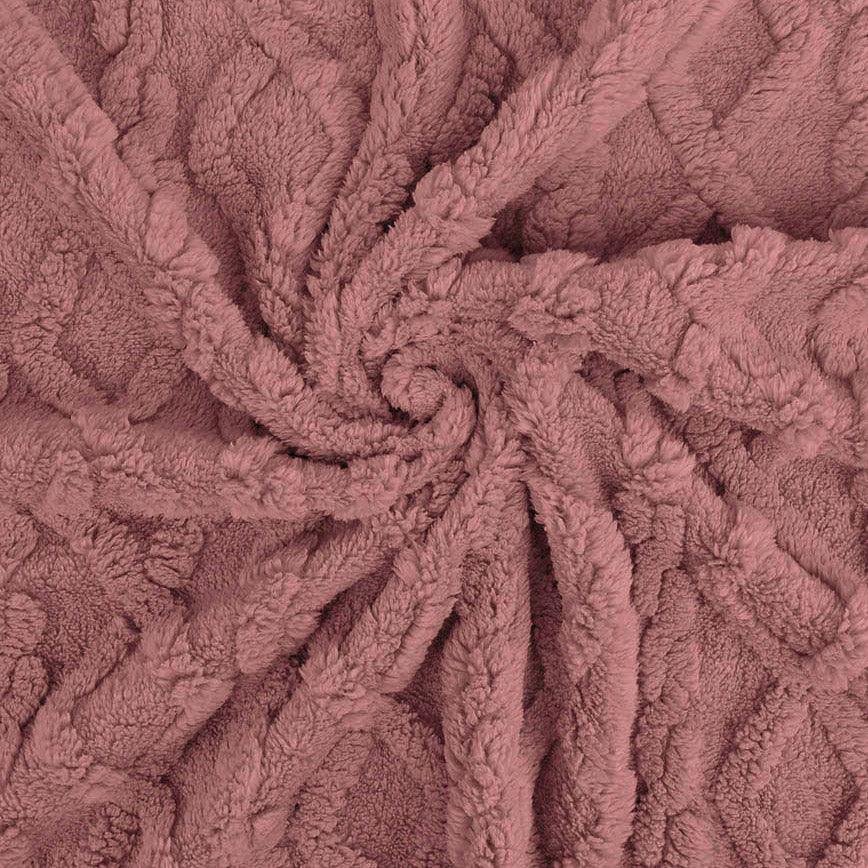 Berber furry fabric - Old pink