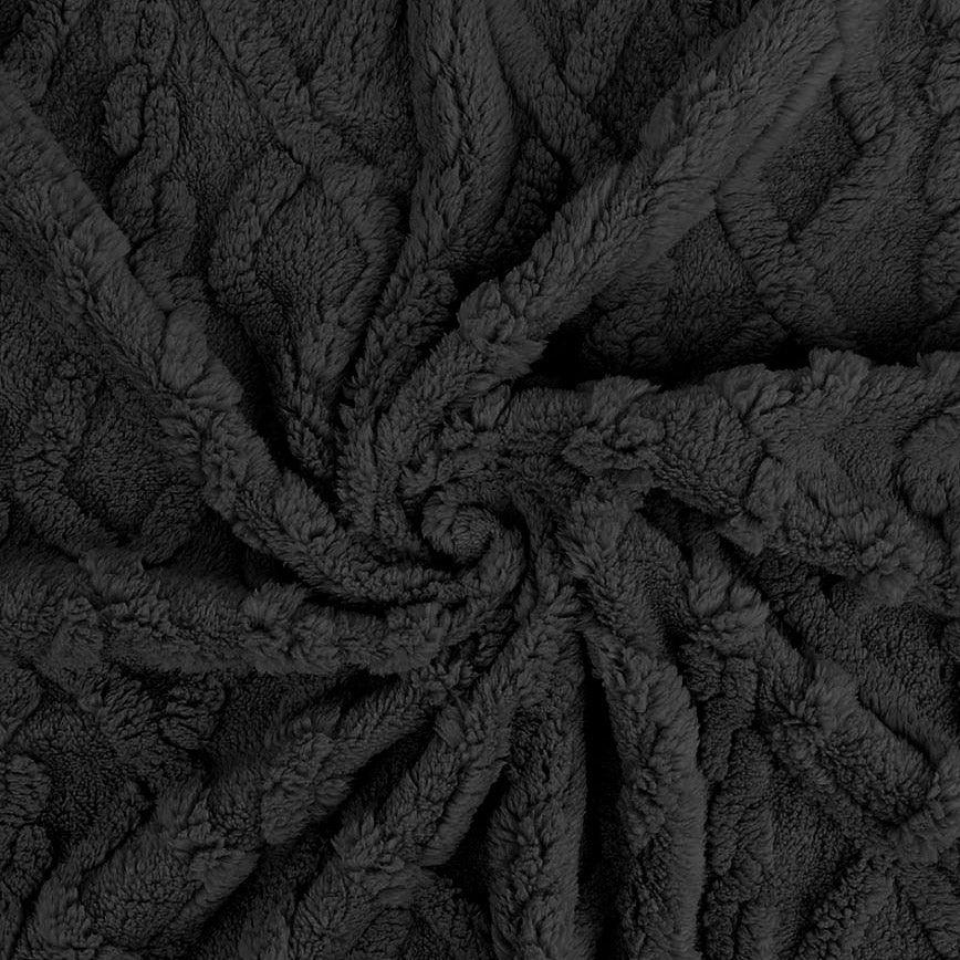 Tissu fourrure Berbère - Noir