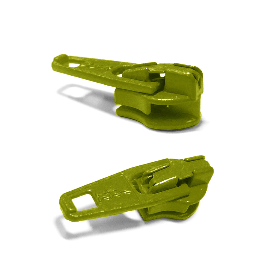 3 mm ykk nylon closure cursor - apple green