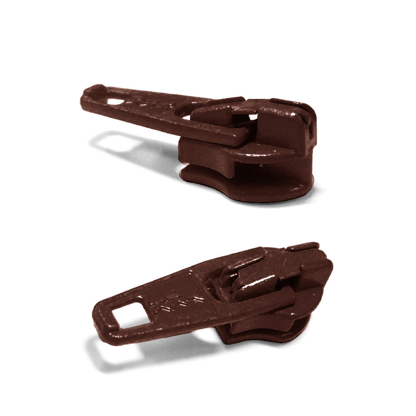 Curseur pour fermeture nylon 3 mm YKK - Chocolat