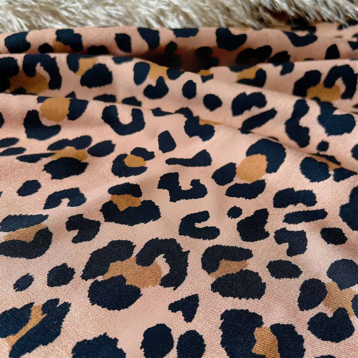 Kiara leopard viscose twill fabric - My Dress made