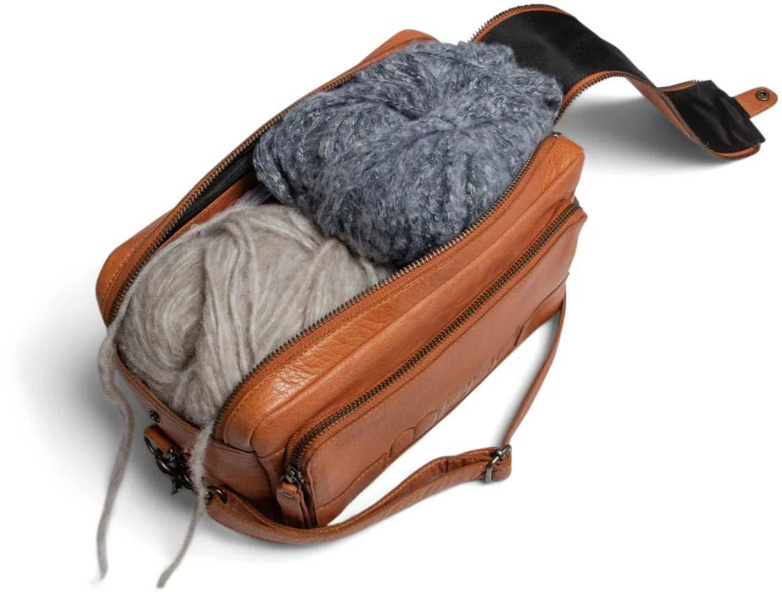 Shoulder bag for the Muud Stavanger knitting - Whiskey