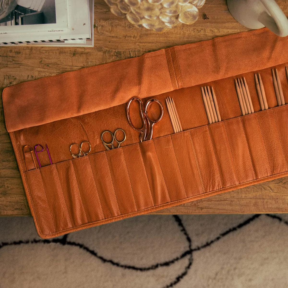 Rifting case for knitting and crochet Muud Elona - Whiskey