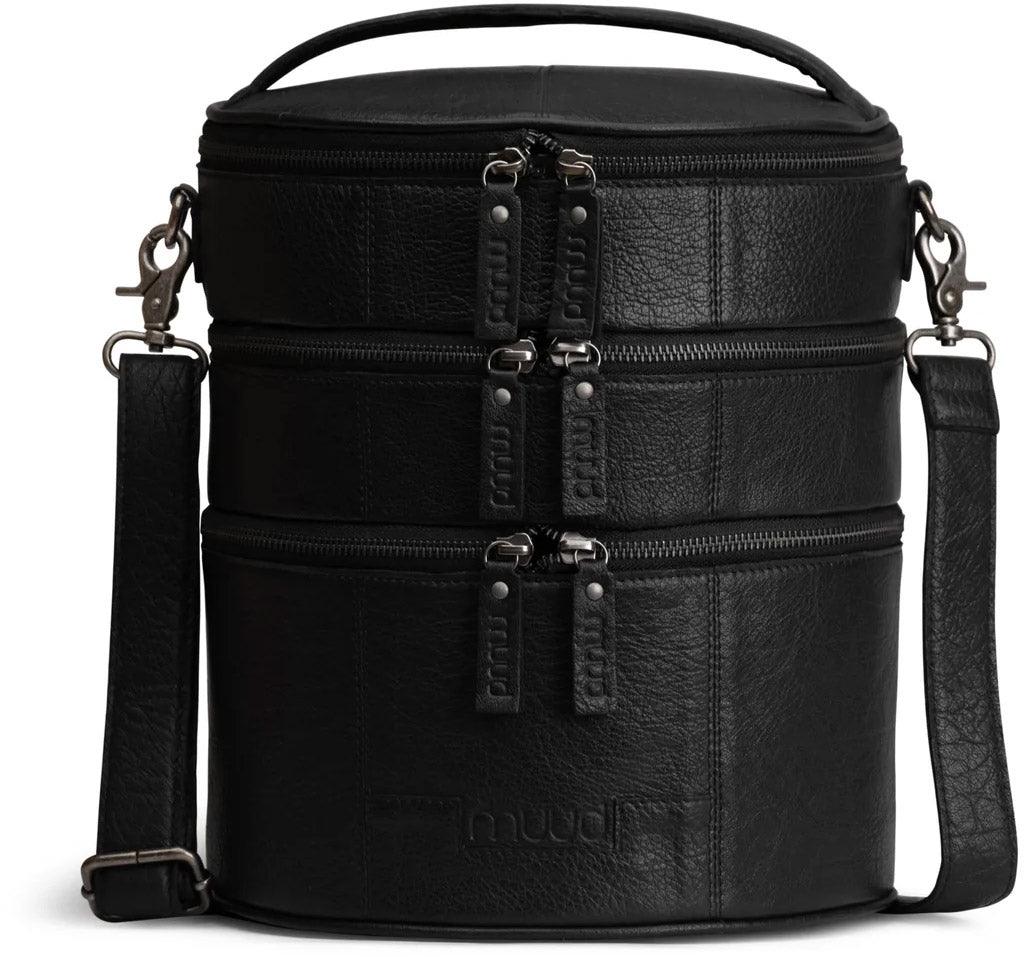 Sac de rangement en cuir pour le tricot Muud Bturn - Noir