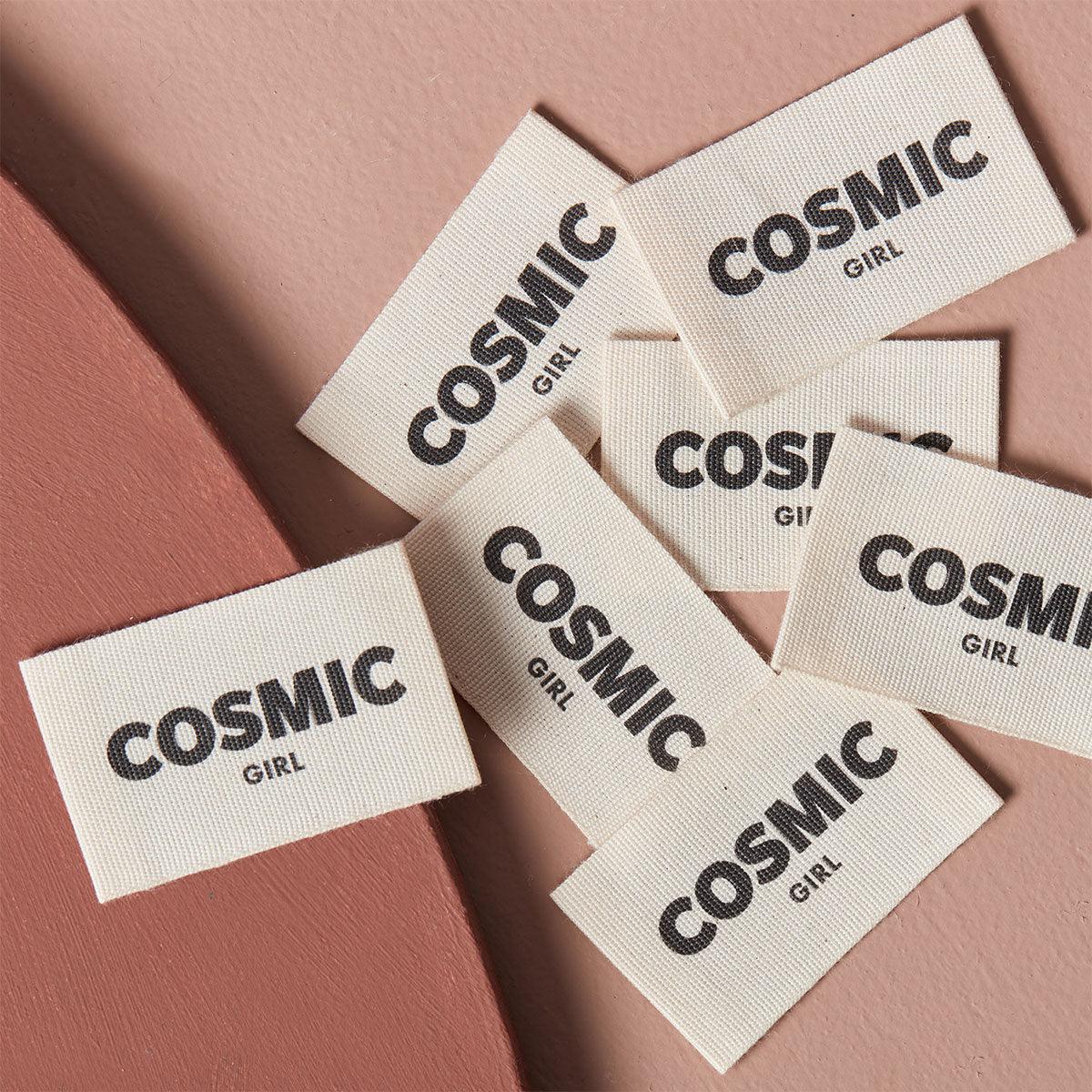 Set of 5 labels woven to sewing - Cosmic Girl