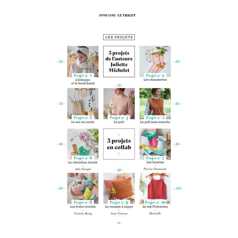 Livre apprendre le tricot en 10 leçons