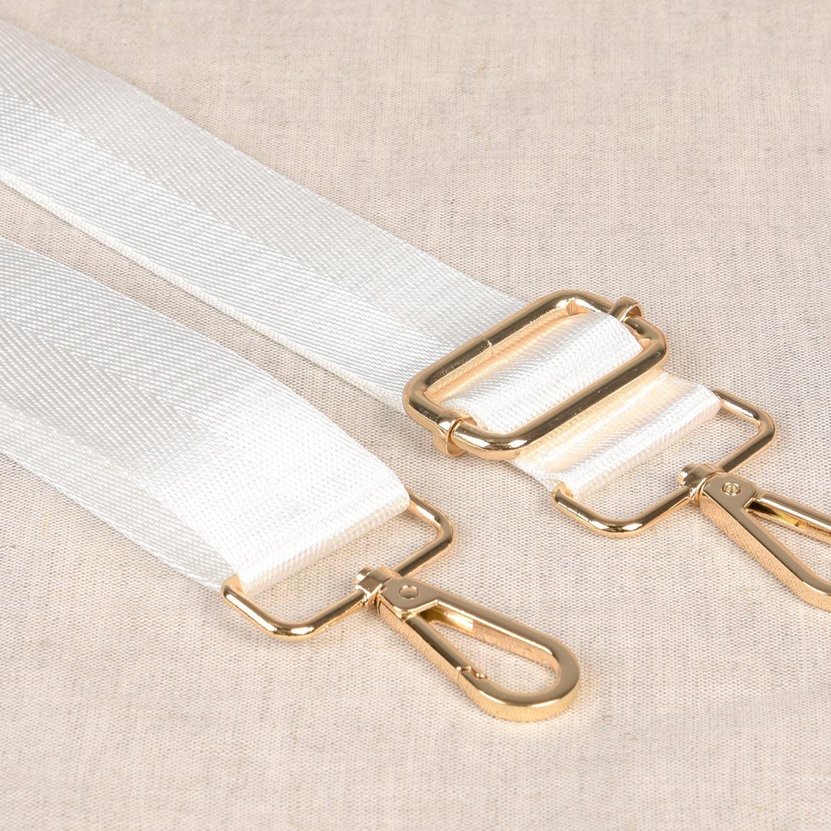 Bag strap with carabiners - White