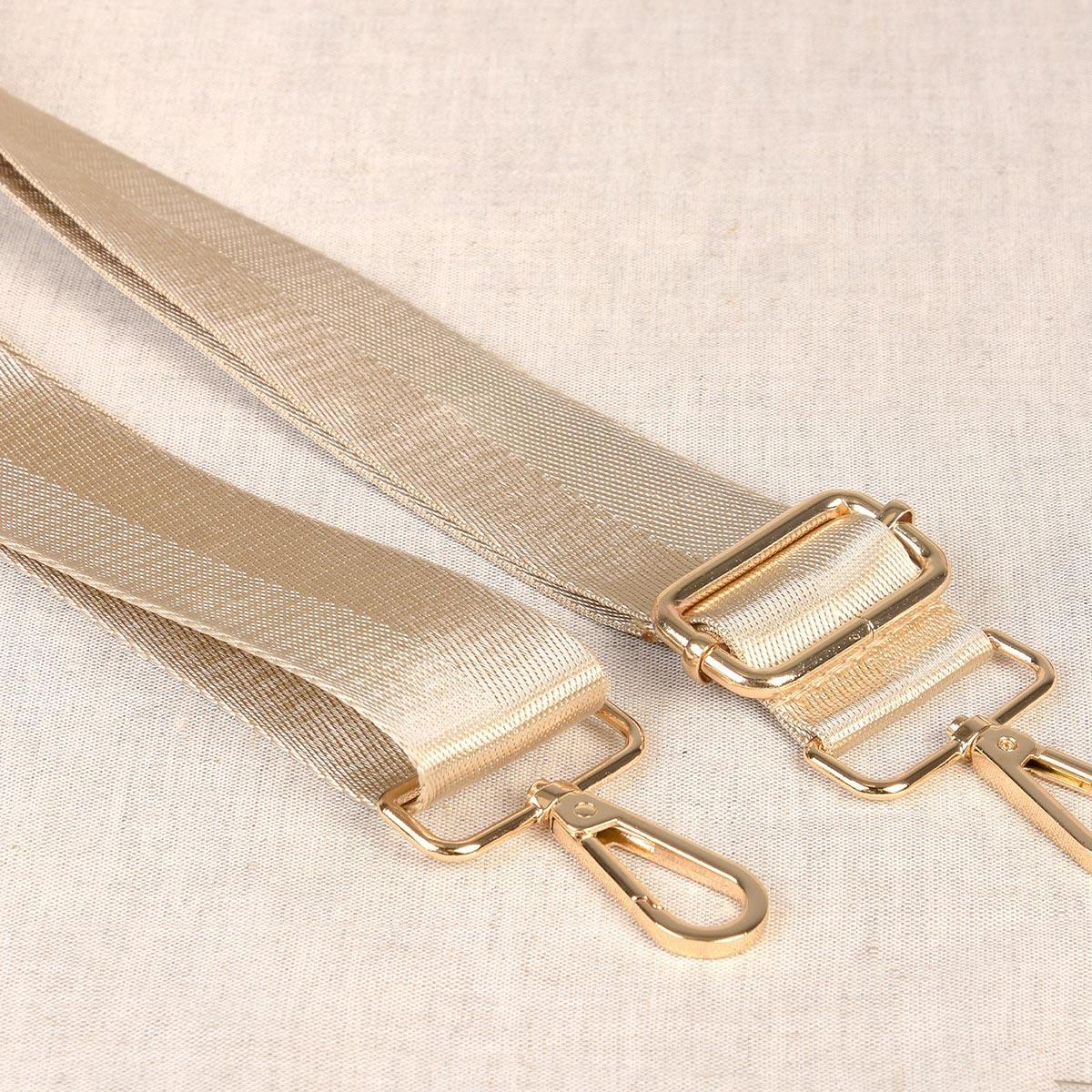 Bag strap with carabiners - beige