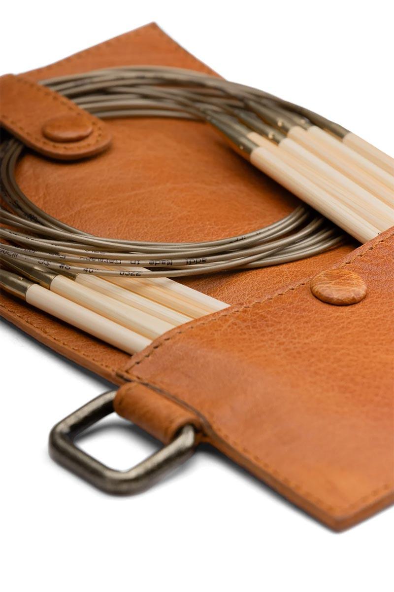 Circular needles case for Muud Carita A - Whiskey