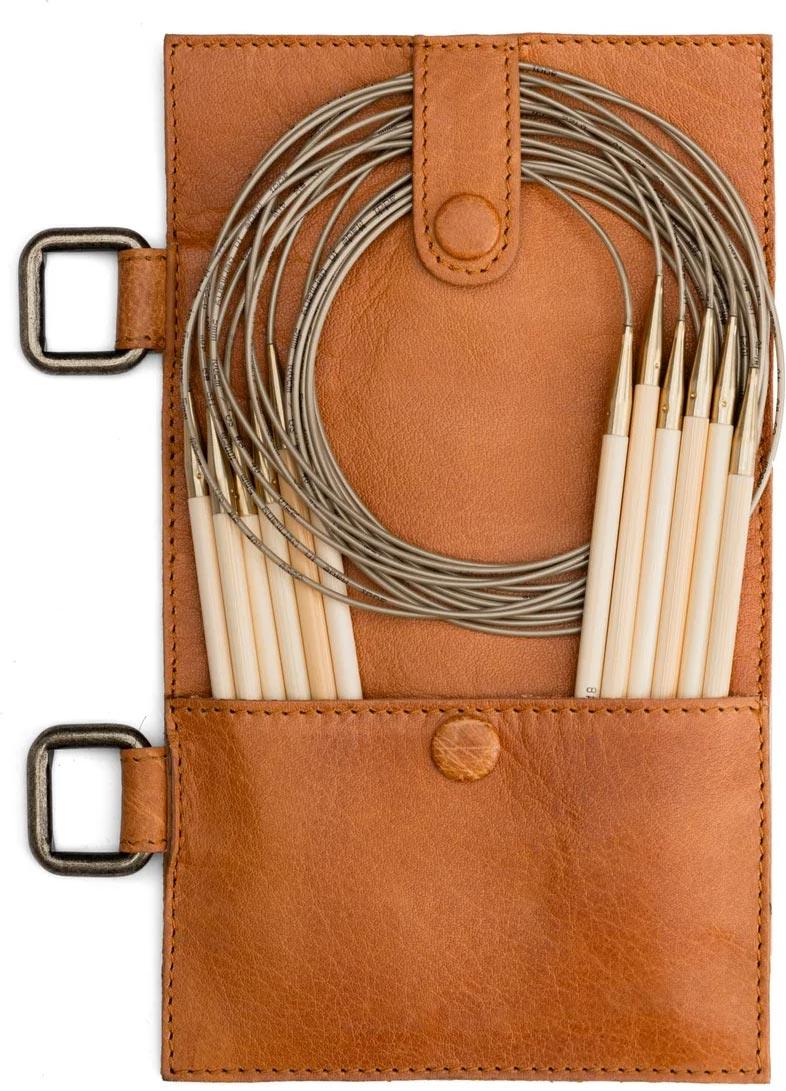 Circular needles case for Muud Carita A - Whiskey