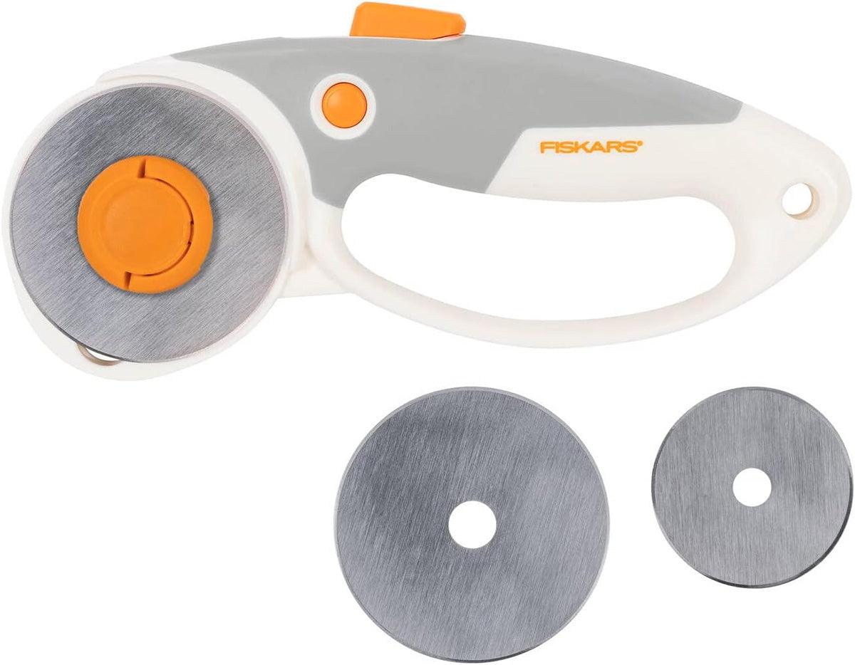 Cutter rotatif Fiskars 2 en 1 lames 45 mm et 60 mm