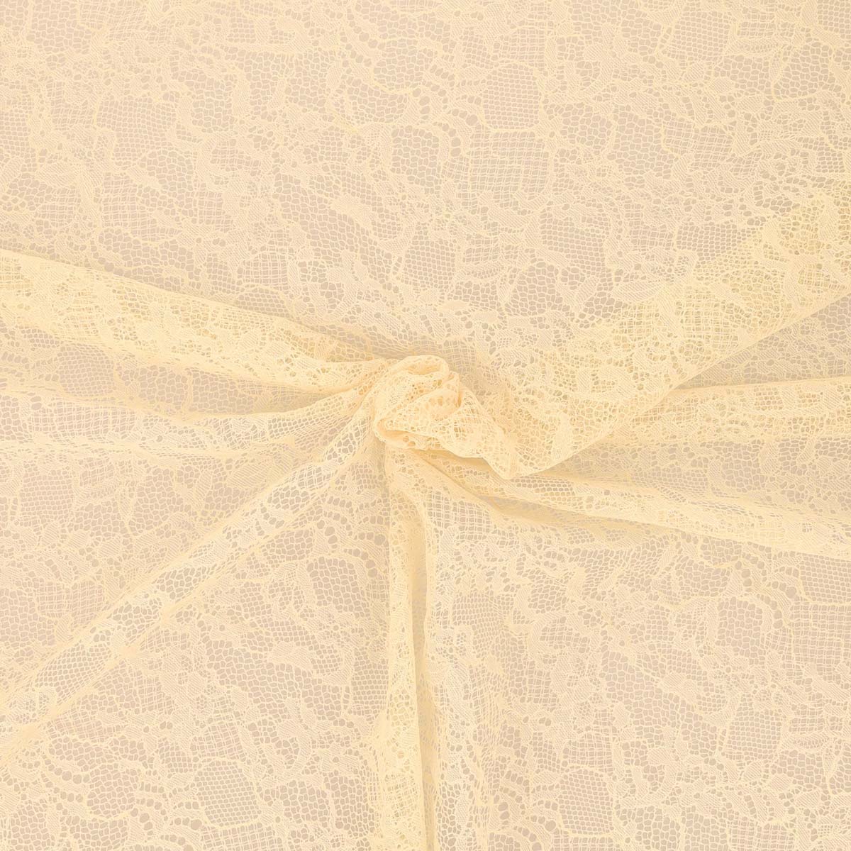 Pauline Flower lace fabric - ecru