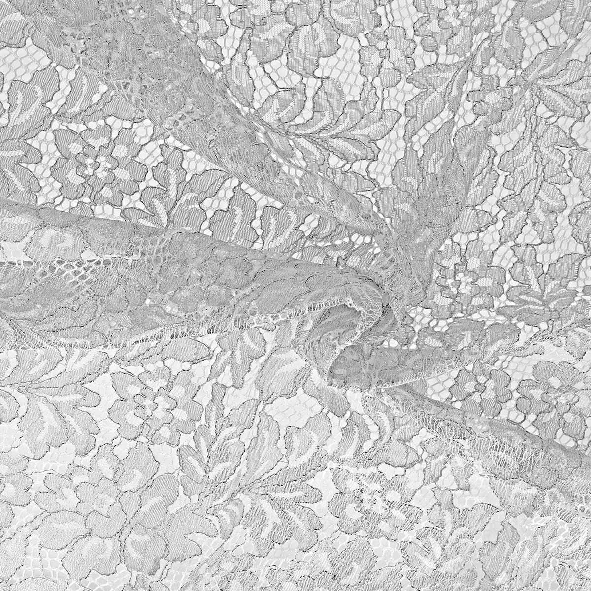 Lurex lace fabric - Silver