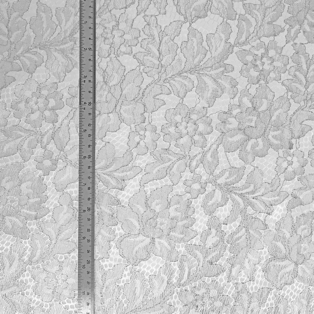 Lurex lace fabric - Silver