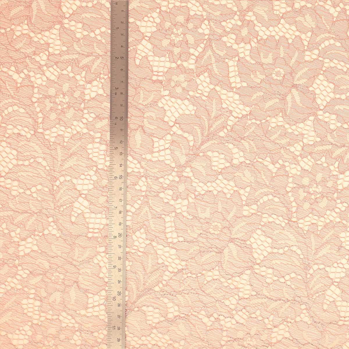 Lurex lace fabric - Dark pink