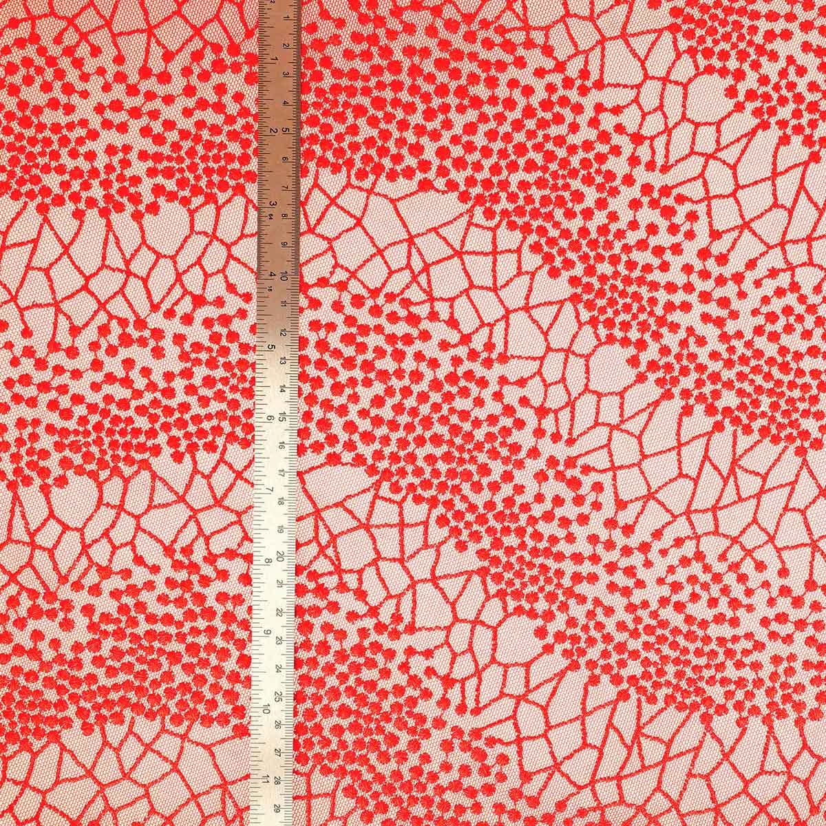 Mila lace fabric - Red