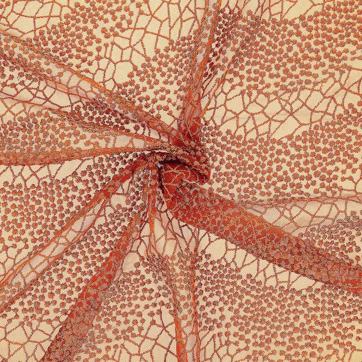 Mila lace fabric - rust