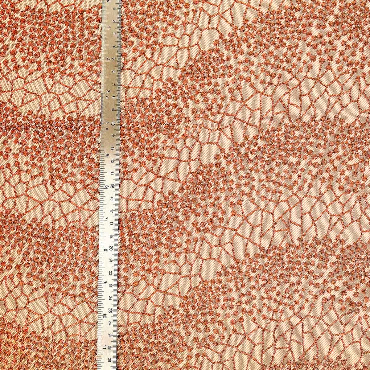 Mila lace fabric - rust