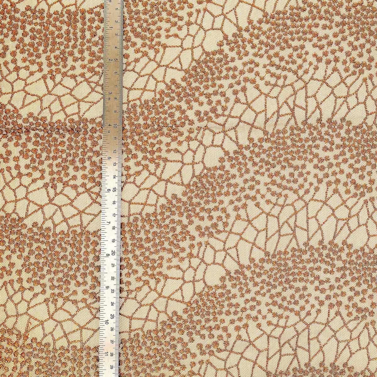 Mila lace fabric - Chocolate