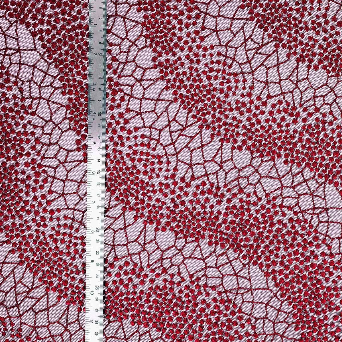 Mila lace fabric - Bordeaux