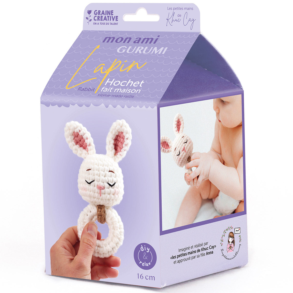 Kit crochet mon ami gurumi - Hochet lapin