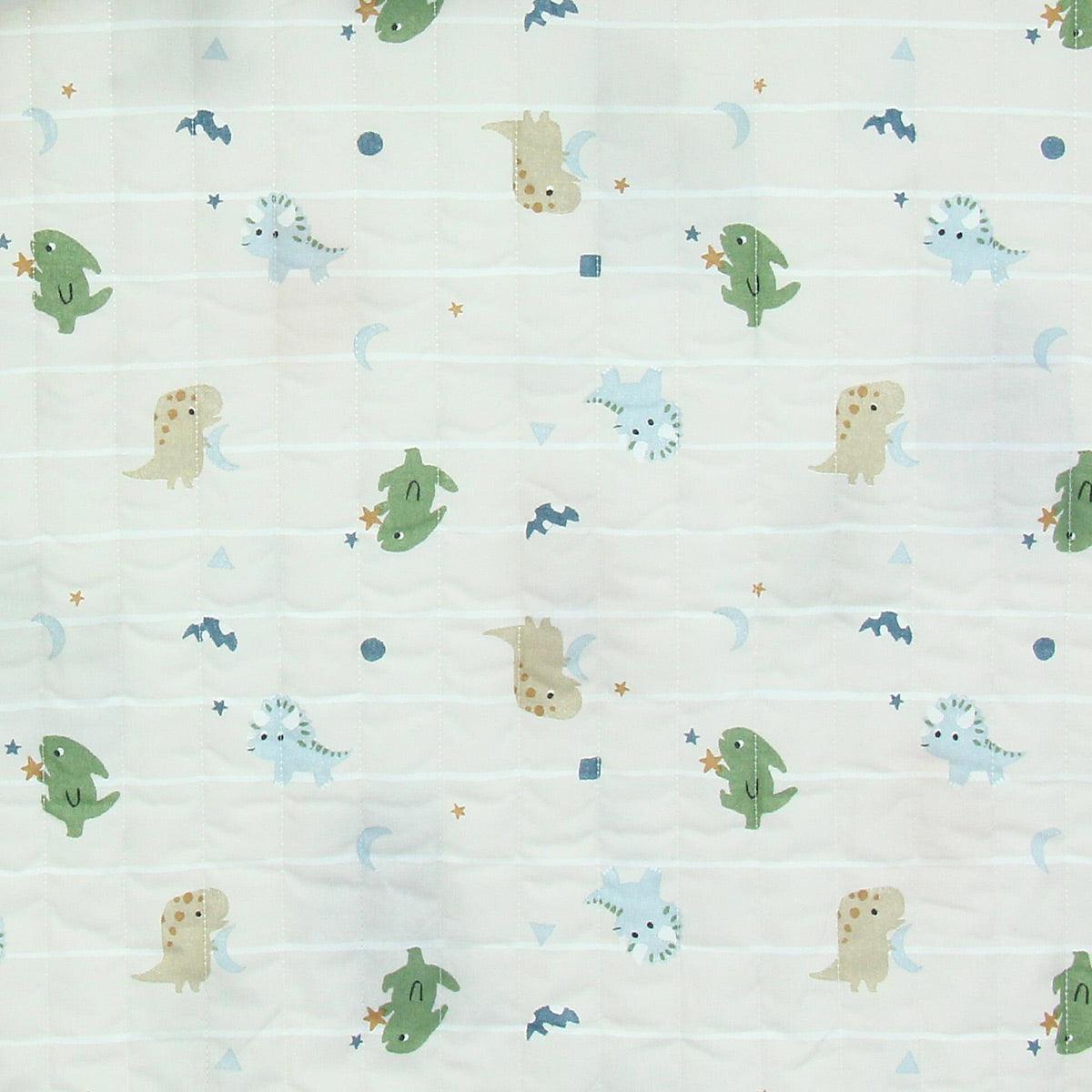 Cotton fabric Matelassé - Dragons and stars