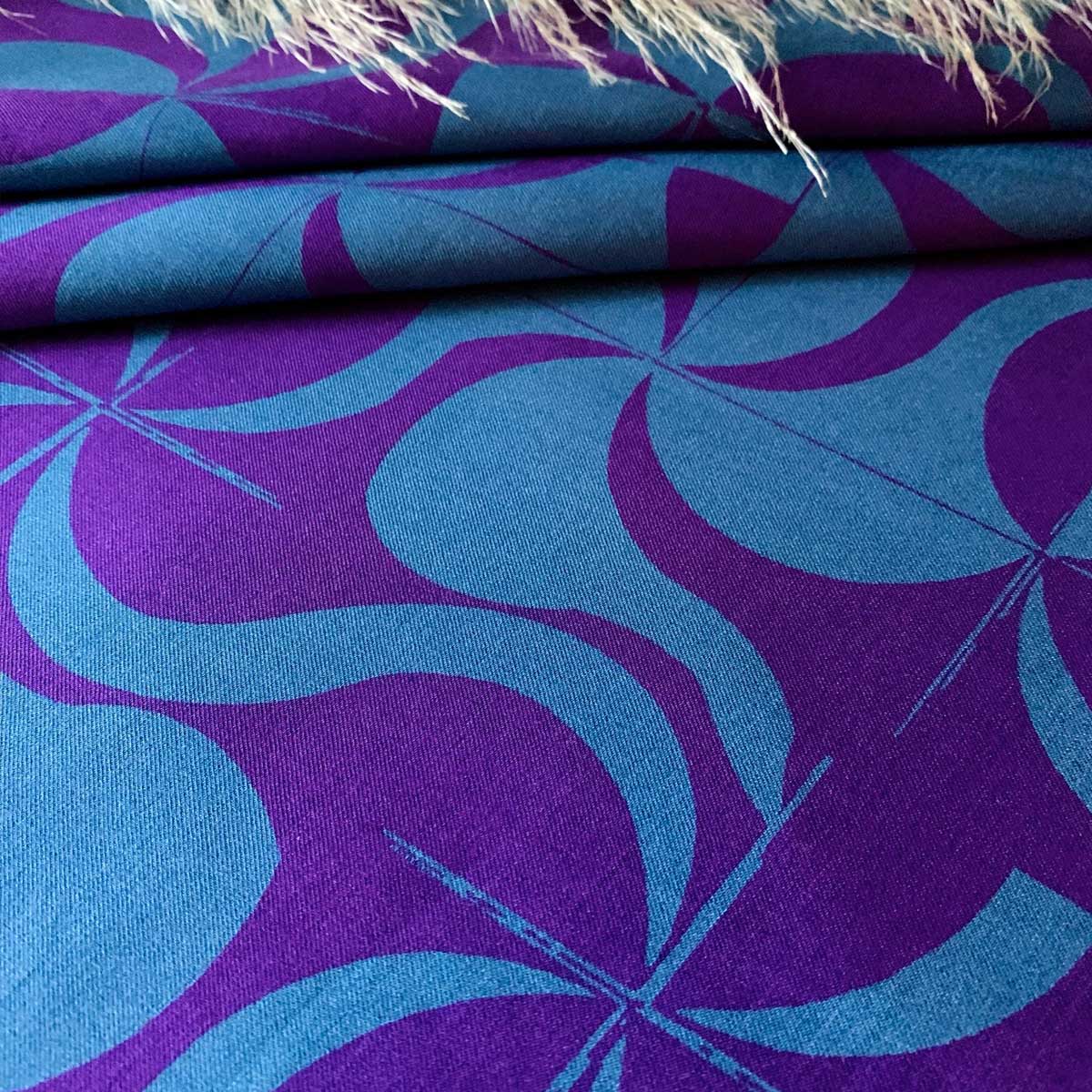 Tissu twill de viscose Purple retro - My Dress Made