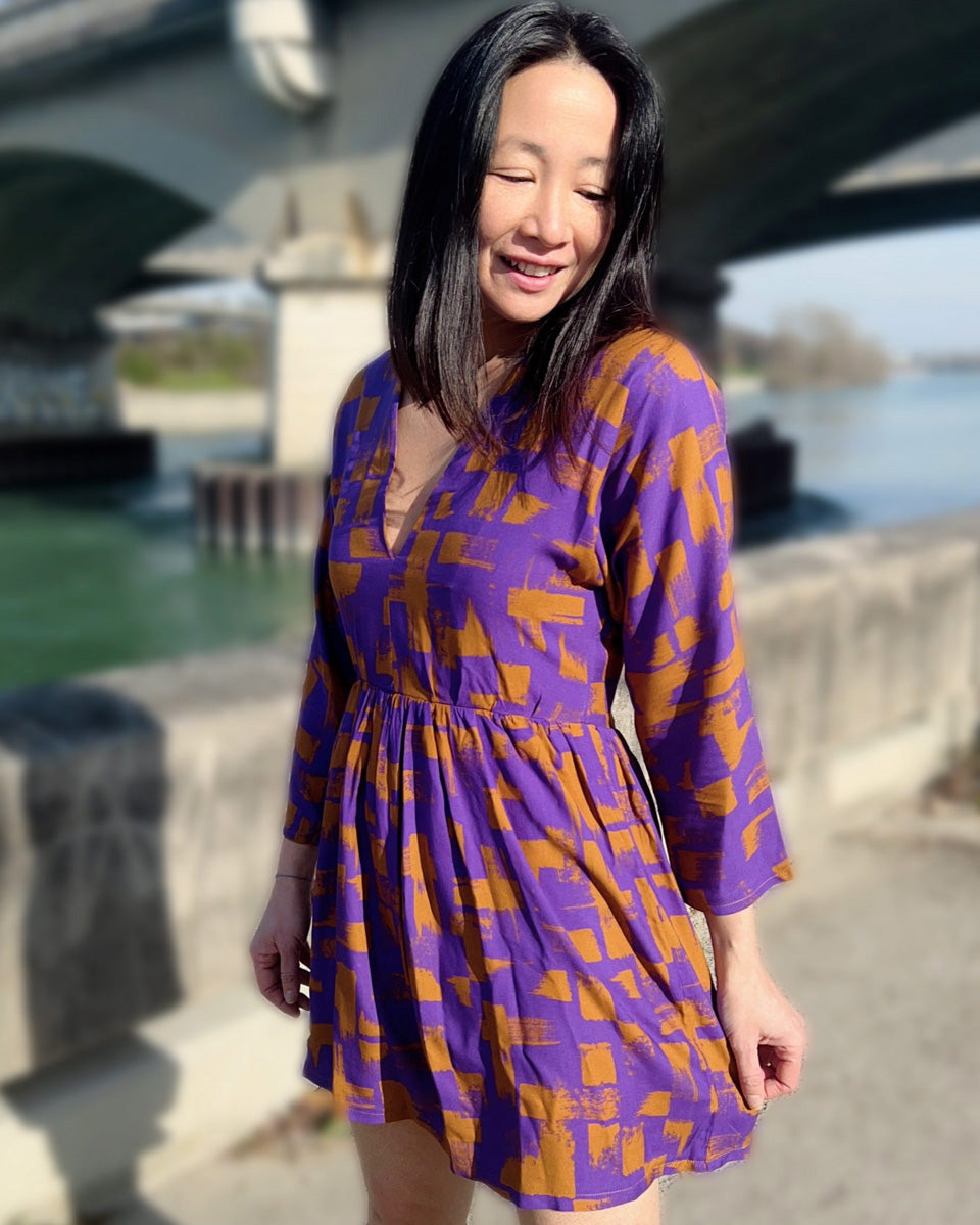 Viscose twill fabric Purple Rain - My Dress made